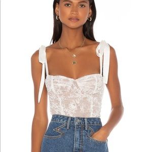 NWT- Love & Lemons dolly bustier top M
